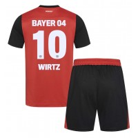 Bayer Leverkusen Florian Wirtz #10 Hjemme Trøje Børn 2024-25 Kortærmet (+ Korte bukser)